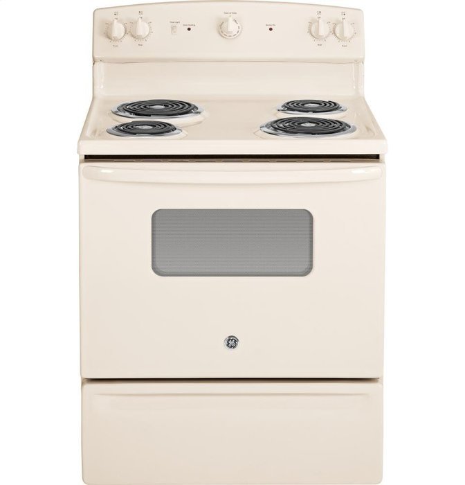 GE GIDDS-632163 30" 5 cu. ft. Free-Standing Electric Range, Bisque N3