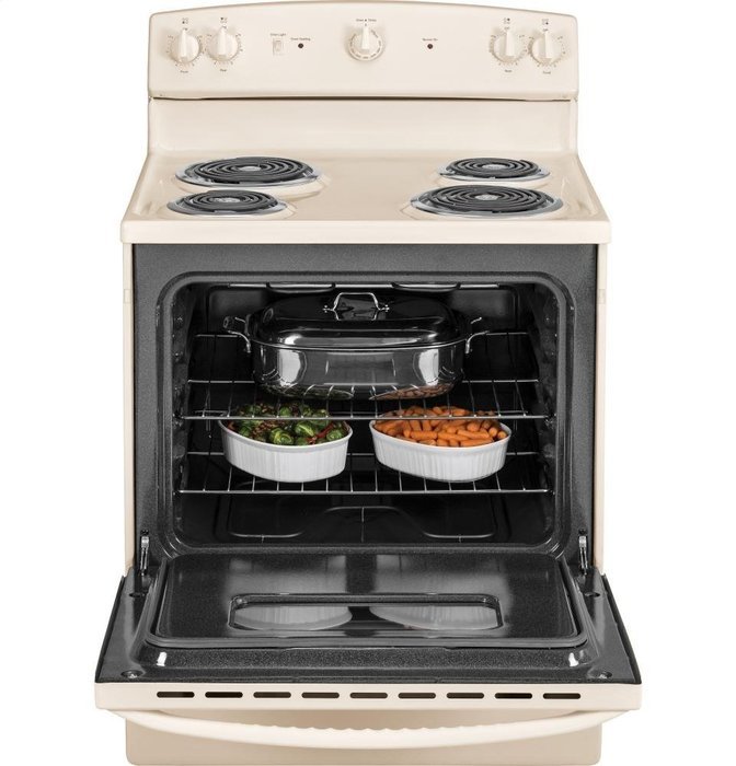 GE GIDDS-632163 30" 5 cu. ft. Free-Standing Electric Range, Bisque N4