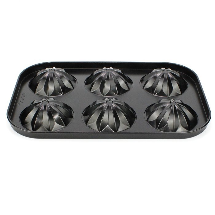 Ezeso 6-Cup Mini Diamond Print Cake Fluted Bundt Pan Mold N4