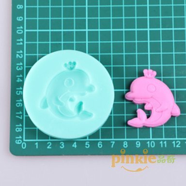 Y&XL&H Dolphin Fondant Cake Chocolate Silicone Molds,Decoration Tools Bakeware N4