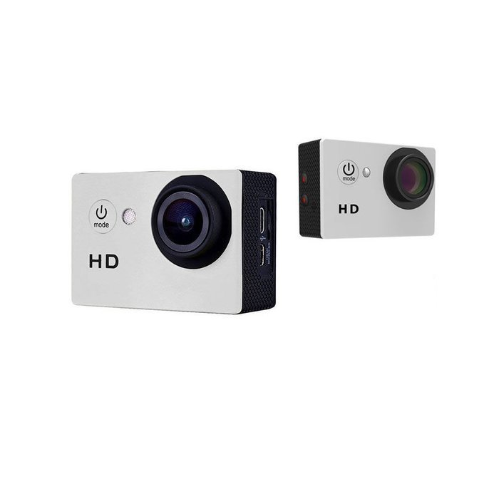 Group Vertical&Acirc; White Action Sports Camera HD 2.0 Inch LCD w Waterproof Housing & Accessories Kit in Retail Packaging N4