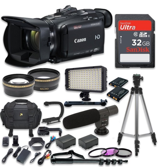 Canon VIXIA HF G40 Full HD Professional Camcorder with Sandisk 32GB High Speed Memory Card + Accessory Bundle...