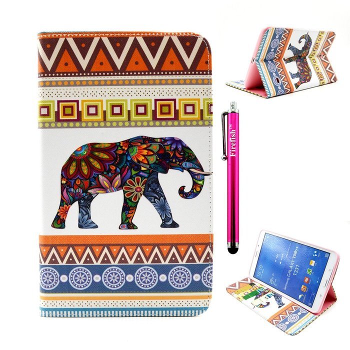 Tab 4 7.0 Case, Firefish Damage Resistance Case Premium PU Leather Wallet Card Slots Kickstand Feature Case for... N284