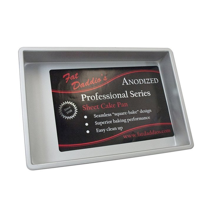 Fat Daddio's Anodized Aluminum Sheet Cake Pan, 9 Inch by 13 Inch by 2 Inch N8