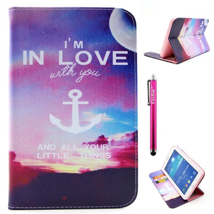 Tab 4 7.0 Case, Firefish Damage Resistance Case Premium PU Leather Wallet Card Slots Kickstand Feature Case for... N296
