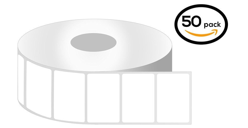 1 Inch Core - 2.25 x 1 Zebra Compatible Direct Thermal Labels 50 Rolls for Zebra Desktop Printer GC420d GC420t...