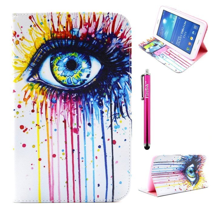 Tab 4 7.0 Case, Firefish Damage Resistance Case Premium PU Leather Wallet Card Slots Kickstand Feature Case for... N299