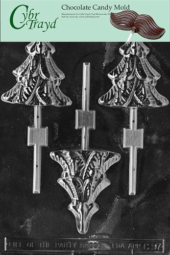 Cybrtrayd C097 Tree Lolly Life of the Party Chocolate Candy Mold with Exclusive Cybrtrayd Copyrighted Chocolate...