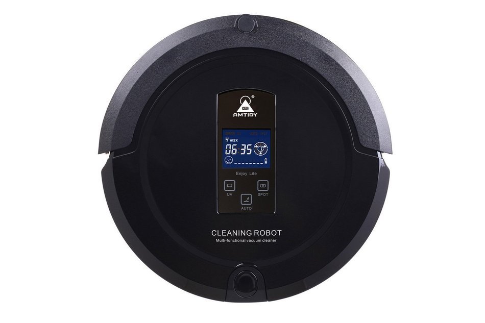 Amtidy A325 Robotinc Intelligent Robotic Vacuum Cleaner Sweep, Vacuum, Dry Mopping and Sanitize (Light Golden) N15