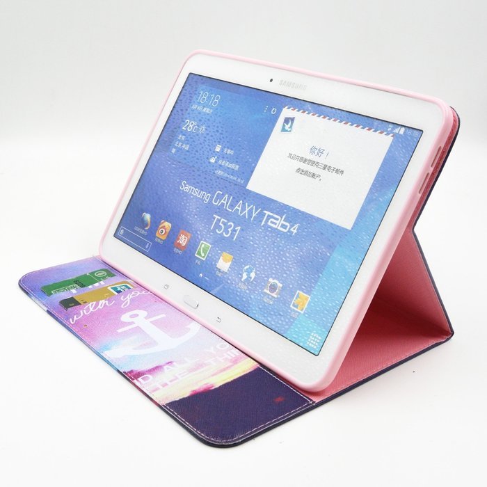 Tab 4 7.0 Case, Firefish Damage Resistance Case Premium PU Leather Wallet Card Slots Kickstand Feature Case for... N343