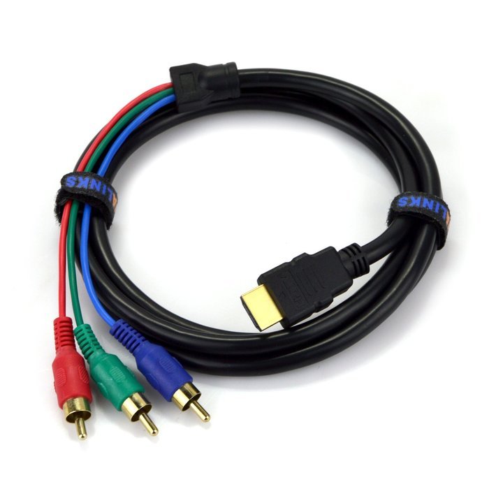 VAlinks(TM) 5 FT / 1.5m HDMI Male to 3RCA(Green,Blue,Red) Male Extension Cable Converter Adapter for HDTV DVD... N2