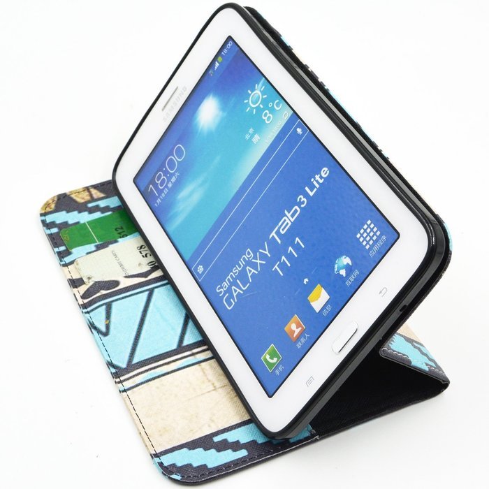 Tab 4 7.0 Case, Firefish Damage Resistance Case Premium PU Leather Wallet Card Slots Kickstand Feature Case for... N349