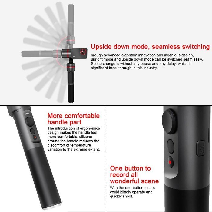 Feiyu Summon 3-Axis Brushless Stabilized Handheld Gimbal 4K 1080P 60FPS Panorama Action Camera all-in-one 16 Mega... N4