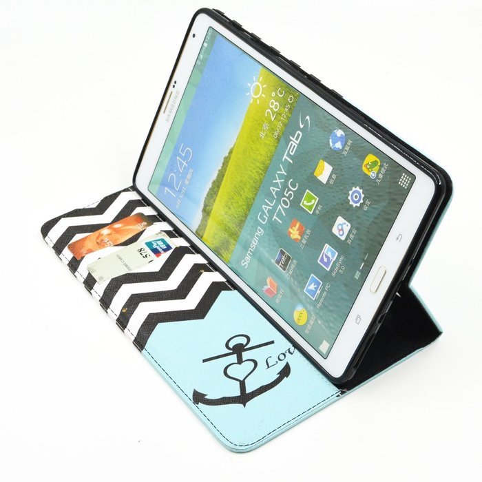 Tab 4 7.0 Case, Firefish Damage Resistance Case Premium PU Leather Wallet Card Slots Kickstand Feature Case for... N354
