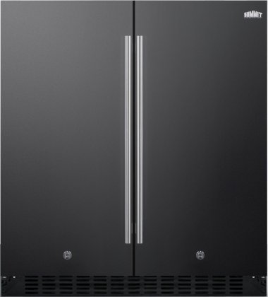 Summit FFRF3070B 30" Side-by-Side Compact Refrigerator and Freezer with 5.4 cu. ft. Capacity Temperature Memory...