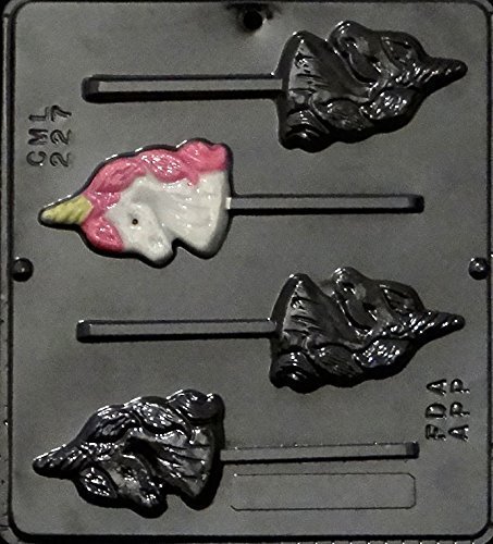 Unicorn Head Lollipop Chocolate Candy Mold 227