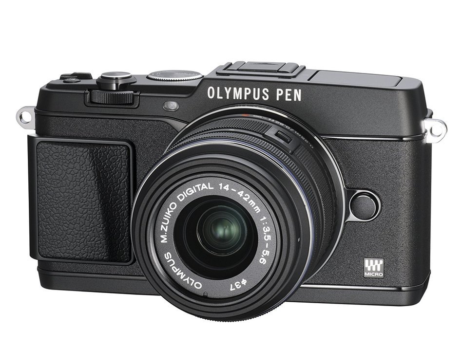 Olympus E-P5 Black + EZ-M1442 II R Kit, V204051BE000 - International Version (No Warranty) N7