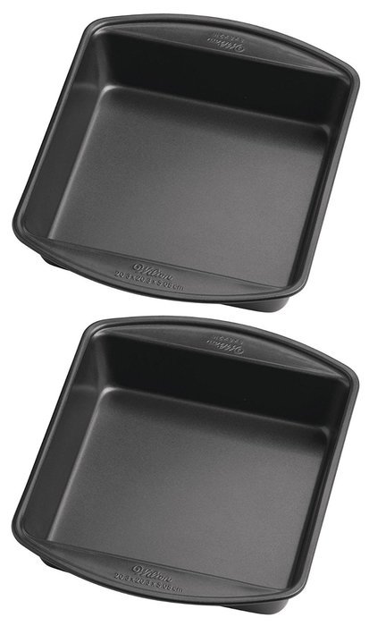 Wilton Perfect Results 8-Inch Square Cake Pan, Pack of 2 Pans