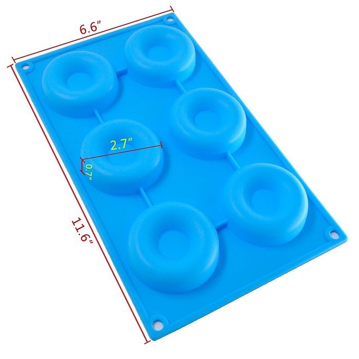 Bestwoohome 6-Cavity Silicone Donut Pan Mold/Maker for Baking (2 Pack) N6