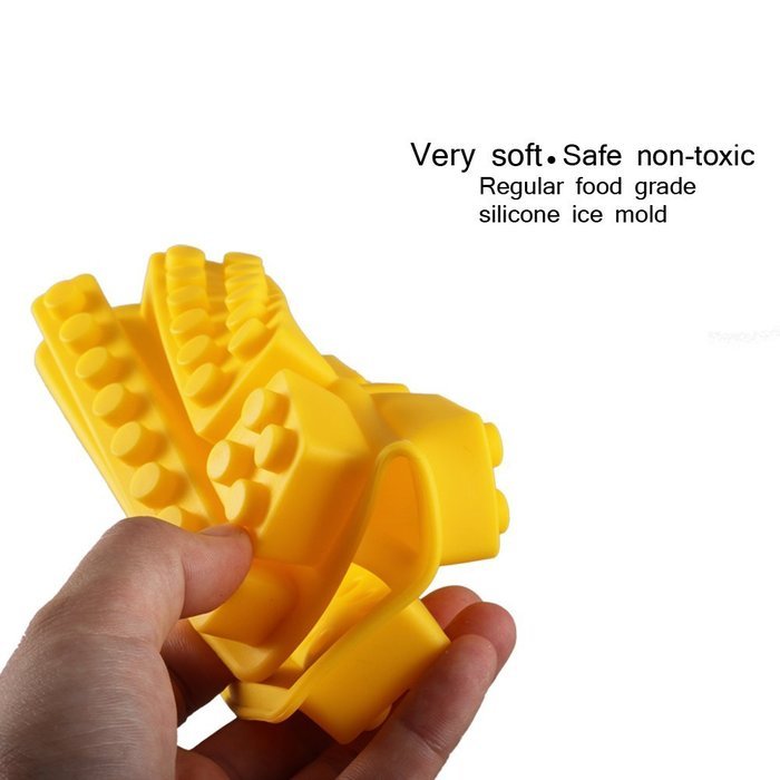 Gwogo Minifigure Building Brick Silicone Ice Tray Candy Chocolate Mold - for Lego Lovers(2 Pcs) N30