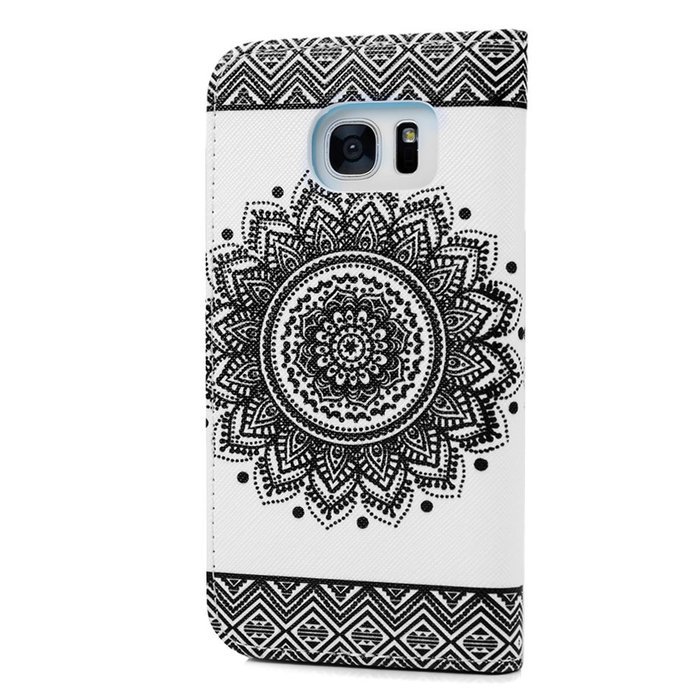 S7 Edge Case,Samsung Galaxy S7 Edge Case - Wallet Folio Flip Premuim PU Leather Case Colorful Print Design with... N32