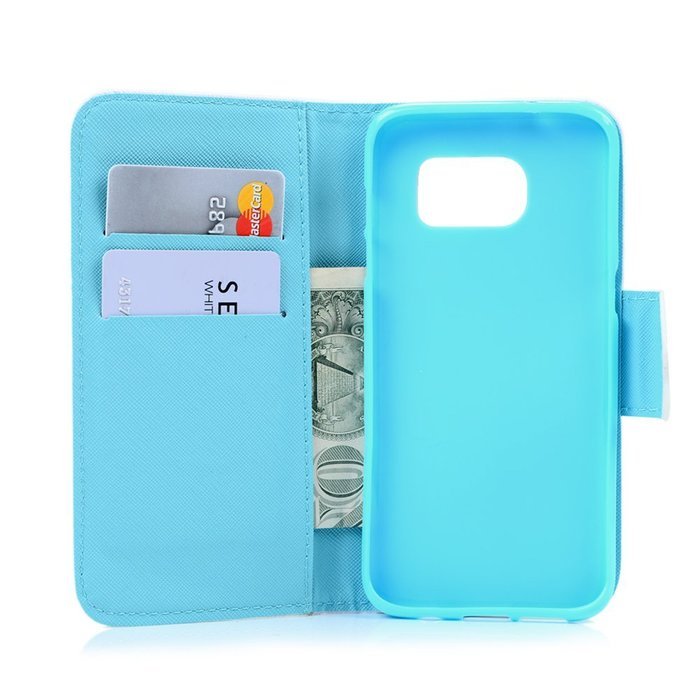S7 Edge Case,Samsung Galaxy S7 Edge Case - Wallet Folio Flip Premuim PU Leather Case Colorful Print Design with... N38