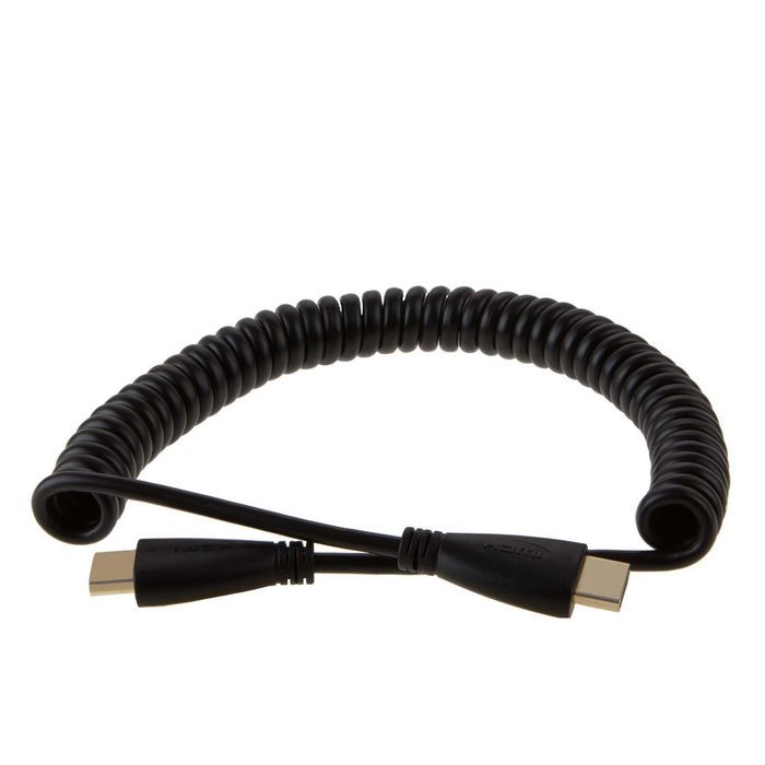HDMI to HDMI, CableCreation Coiled HDMI Male to HDMI Male Cable, Support 3D, 1080P Resolution, 1~4 Feet/ Black N4
