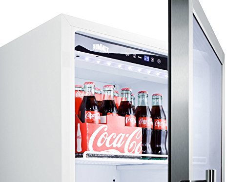 Summit SCR1005 48" Tall Beverage Merchandiser With Stainless Steel Trim LED Lighting & Digital Thermostat In Slim... N3