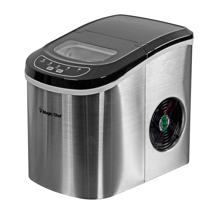Magic Chef MCIM22ST 27 lb Ice Maker Stainless Steel N4