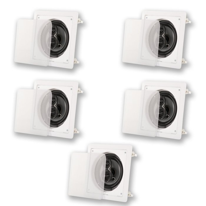 Acoustic Audio CS-I63S In Wall / Ceiling 6.5" Home Theater 3 Way 5 Speaker Set 1500 Watt CS-I63S-5S
