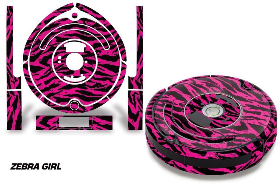 Skin Decal Wrap For iRobot Roomba 650/655 Vacuum Stickers Accessory Kit ZEBRA