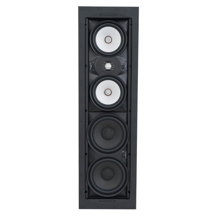 SpeakerCraft Profile AIM Cinema Three In-Wall Speaker with 1" Pivoting Tweeter - Each (Black)
