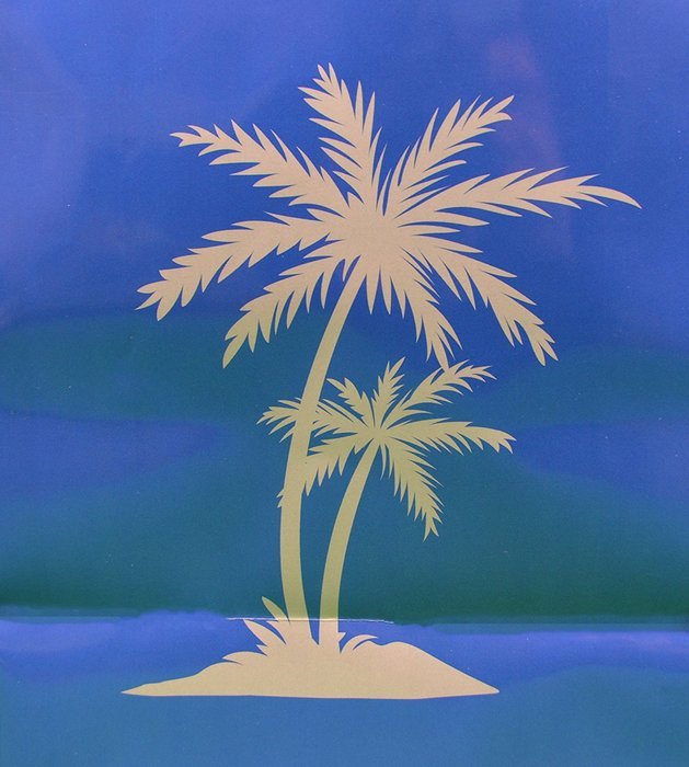 Set of 12 Medium Blue Luau Gift Bags Palm Tree Beach Wedding N3