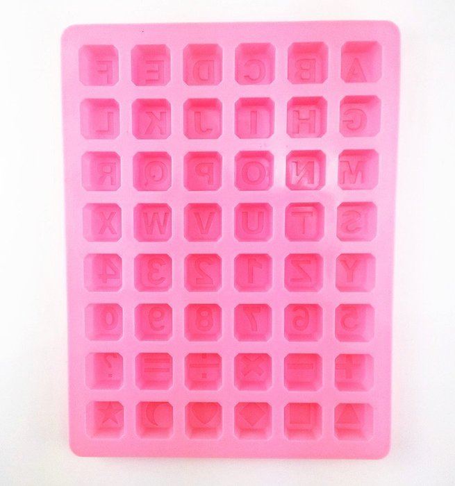 yueton 48 Cavity Silicone Alphabet Letter Number Math Sign Chocolate Candy Ice Cube Tray Mold Cake Decoration... N4