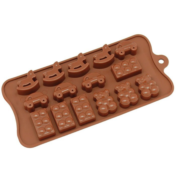 Freshware CB-607BR Silicone Break-Apart Chocolate, Protein and Energy Bar Mold N6