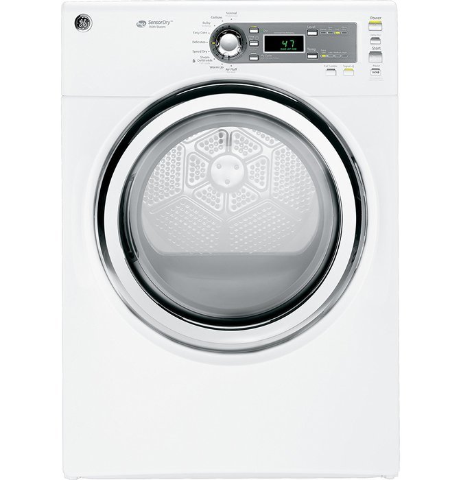 GE GFDS140GDWW 7.0 Cu. Ft. White Stackable With Steam Cycle Gas Front Load Dryer N6