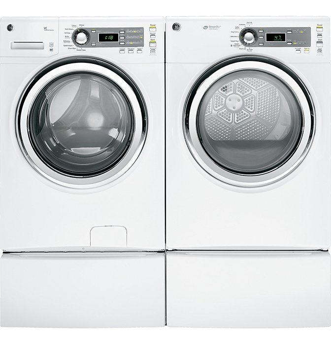 GE GFDS140GDWW 7.0 Cu. Ft. White Stackable With Steam Cycle Gas Front Load Dryer N7