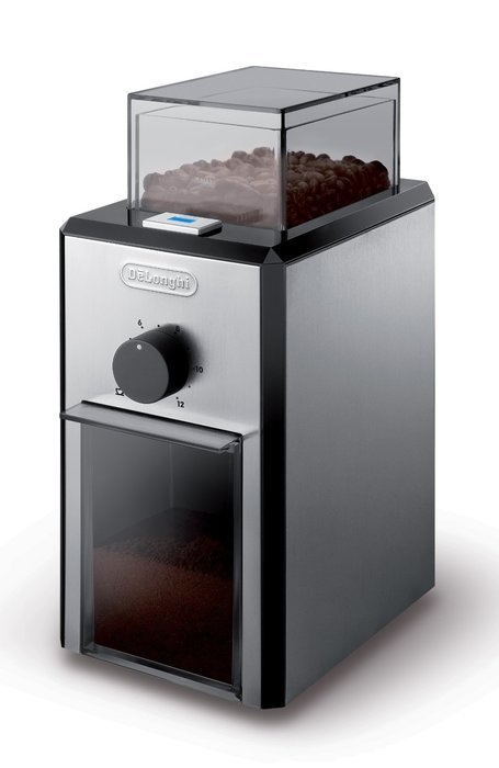 DeLonghi Stainless Steel Burr Coffee Grinder with Grind Selector and Quantity Control N5