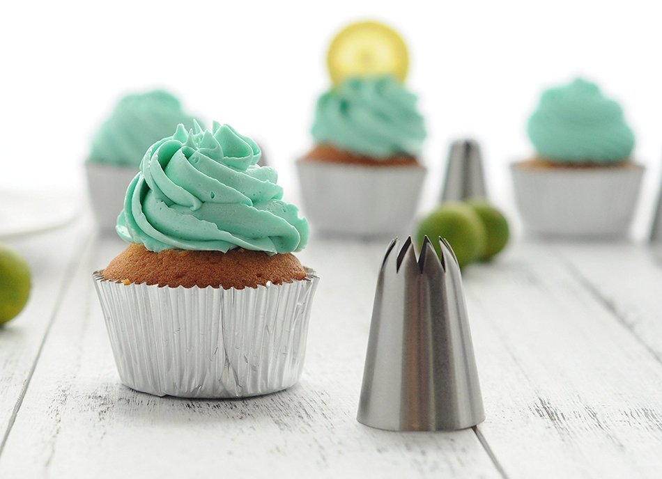 BeBeFun 304 Stainless Steel Extra-Large/ Jumbo Classical Cup Cake Piping Icing Decoration Tips Set. Include French... N8