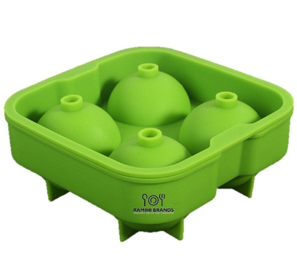 Ramini Brands Premium Whiskey Ice Ball Maker Mould Tray With Lid - Bonus Recipes - Jello Cake Pops Chocolate Candy... N17