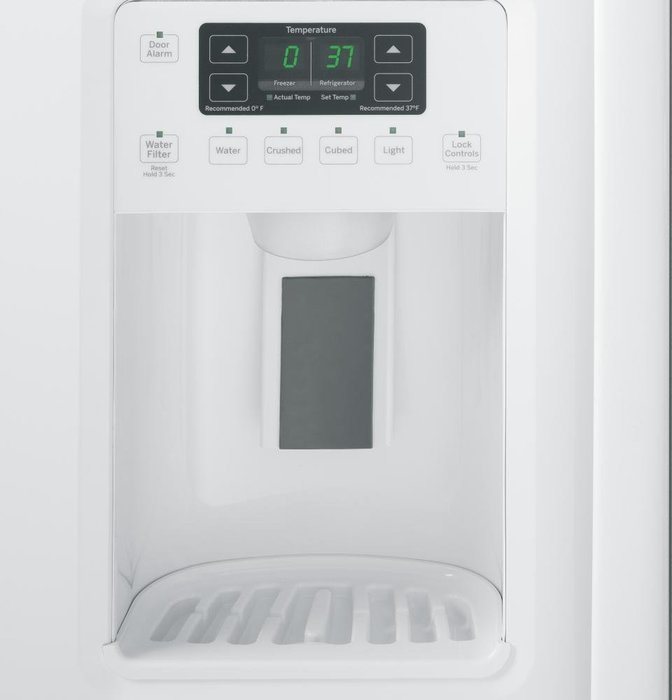 GE GSS25GGHWW 25.4 Cu. Ft. White Side-By-Side Refrigerator N7