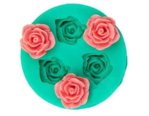 Oi Max 3D Rose Flower Silicone Chocolate Fondant Cake Candle Soap Molds Moulds N2