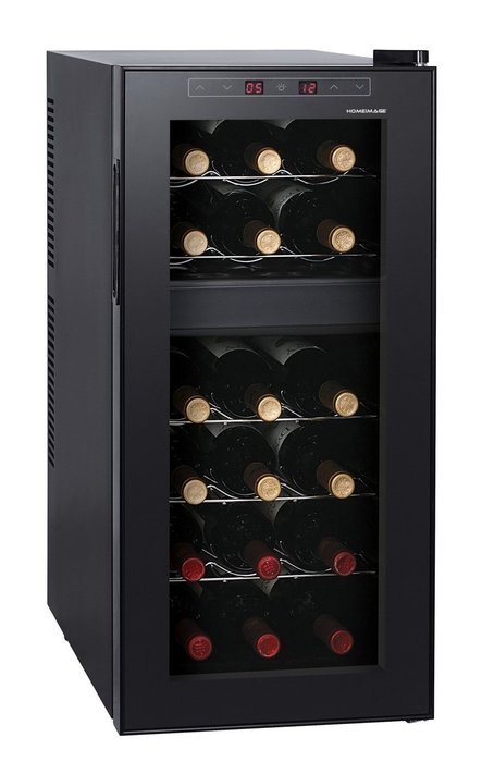 HOMEIMAGE 18 Bottle Two-Temp Zones SoftTouch Control Silent Wine Cooler - HI-18TS