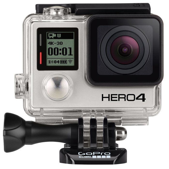 GoPro HERO 4 Black Edition Waterproof Sports & Action Camera with Standard Housing, 3-way Pivot Arm and 2 Adhesive... N3