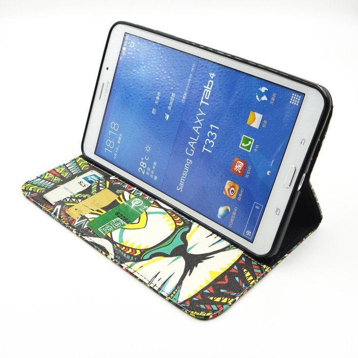 Tab 4 7.0 Case, Firefish Damage Resistance Case Premium PU Leather Wallet Card Slots Kickstand Feature Case for... N375