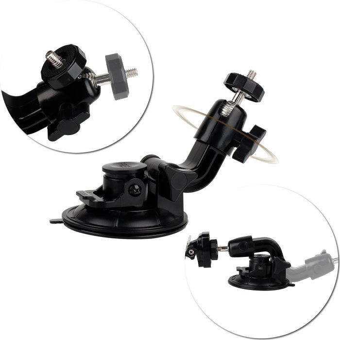 DLP Technical Heavy Duty 360 degrees Suction Cup Mount + Tripod Mount Adapter for GoPro 4 3+ 3 2 1 and Other Digital...