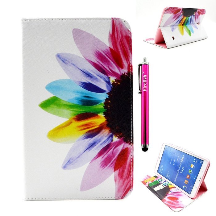 Tab 4 7.0 Case, Firefish Damage Resistance Case Premium PU Leather Wallet Card Slots Kickstand Feature Case for... N382