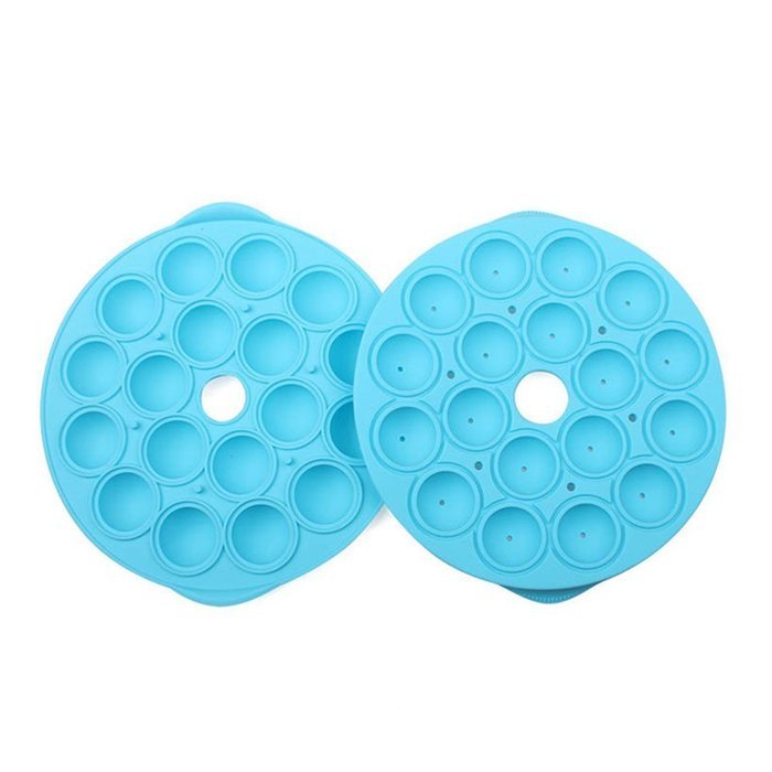Peicees 18-cavity Silicone Half Circle Lollypop Cupcake Baking Mold Pop Stick Mold Tray N2