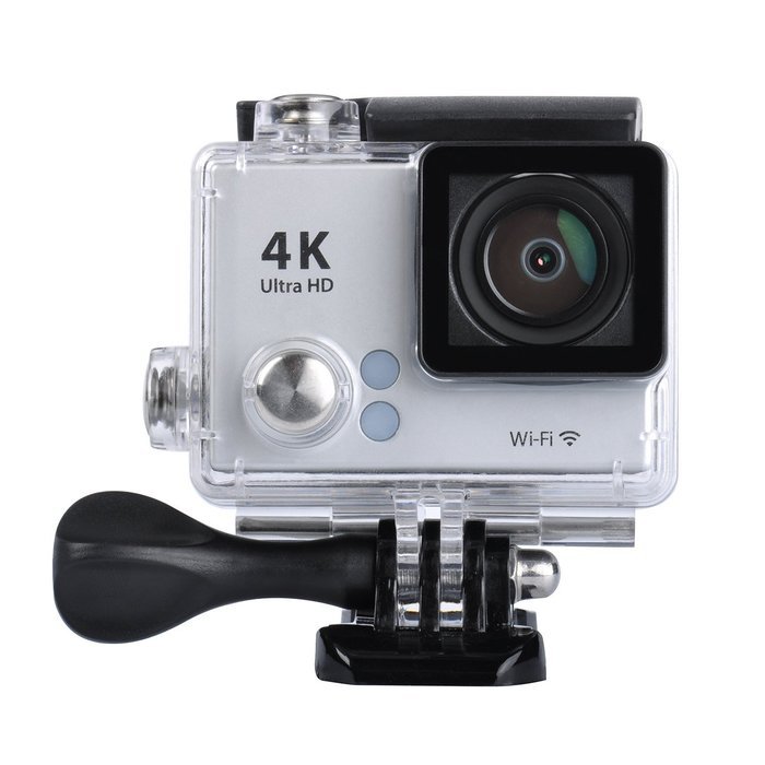 YELIN Wifi Action Camera (Silver) 4K25, 1080p60 170 Degree Lens +Extra 1 Batteries N12