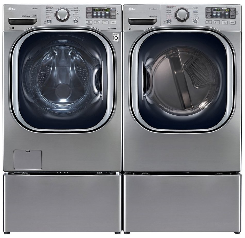 Power Pair Special-LG Turbo Series Ultra-Capacity Laundry System with Steam and Matching Storage Pedestals *GRAPHITE...